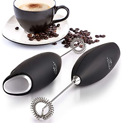 Comparing the best handheld batteries operated milk frothers Zulay and PowerLix